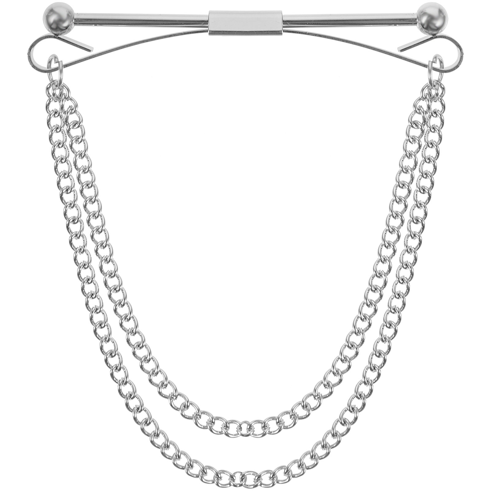 Collar Stay Metal - Metal Collar Pin Chain Mens Suit