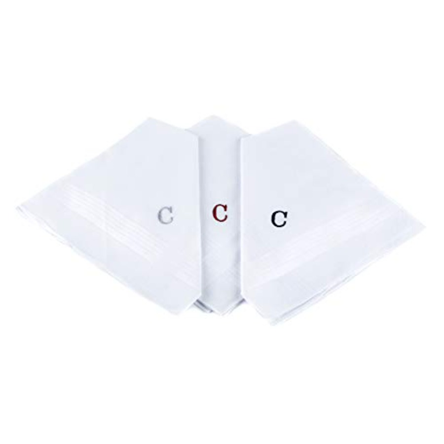 Monogrammed Handkerchief - Initial Handkerchief for Men, Monogrammed Boxed