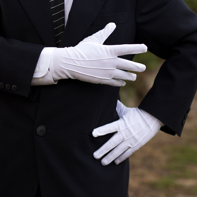 Formal Wear Gloves Men - 2Pairs White Cotton Gloves Men White