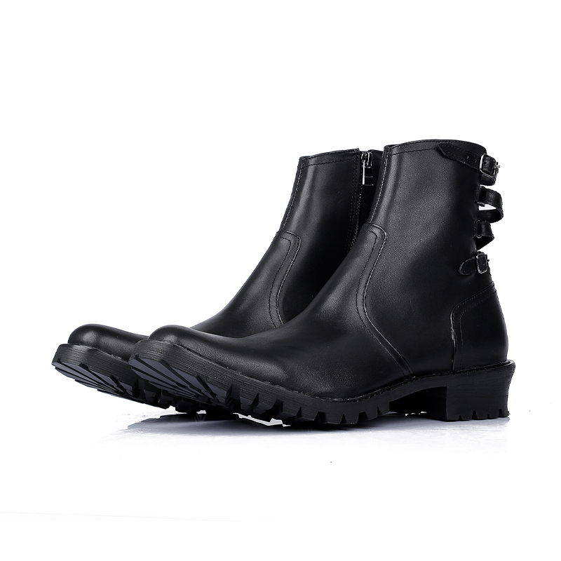 Men Formal Wear With Boots - British Style Wear Resistant Genuine Leather