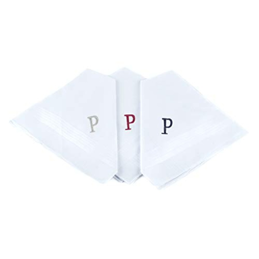 Monogrammed Handkerchief - Initial Handkerchief for Men, Monogrammed Boxed