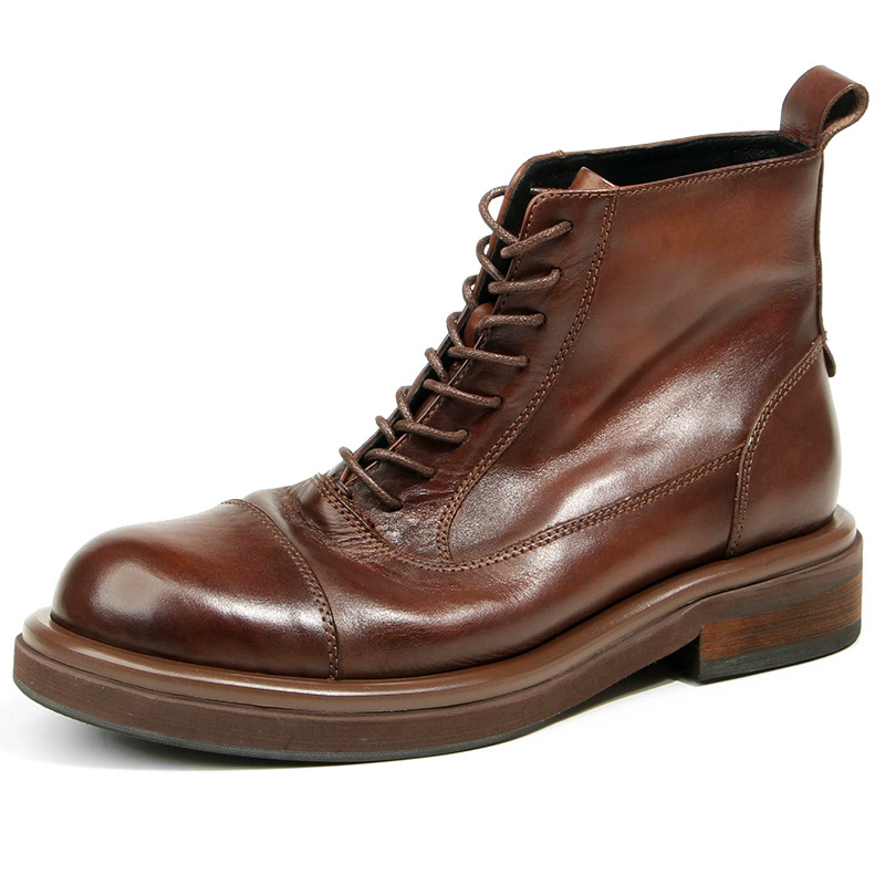 Men Formal Wear With Boots - High-Quality Men's Boots Genuine Leather Motorcycle