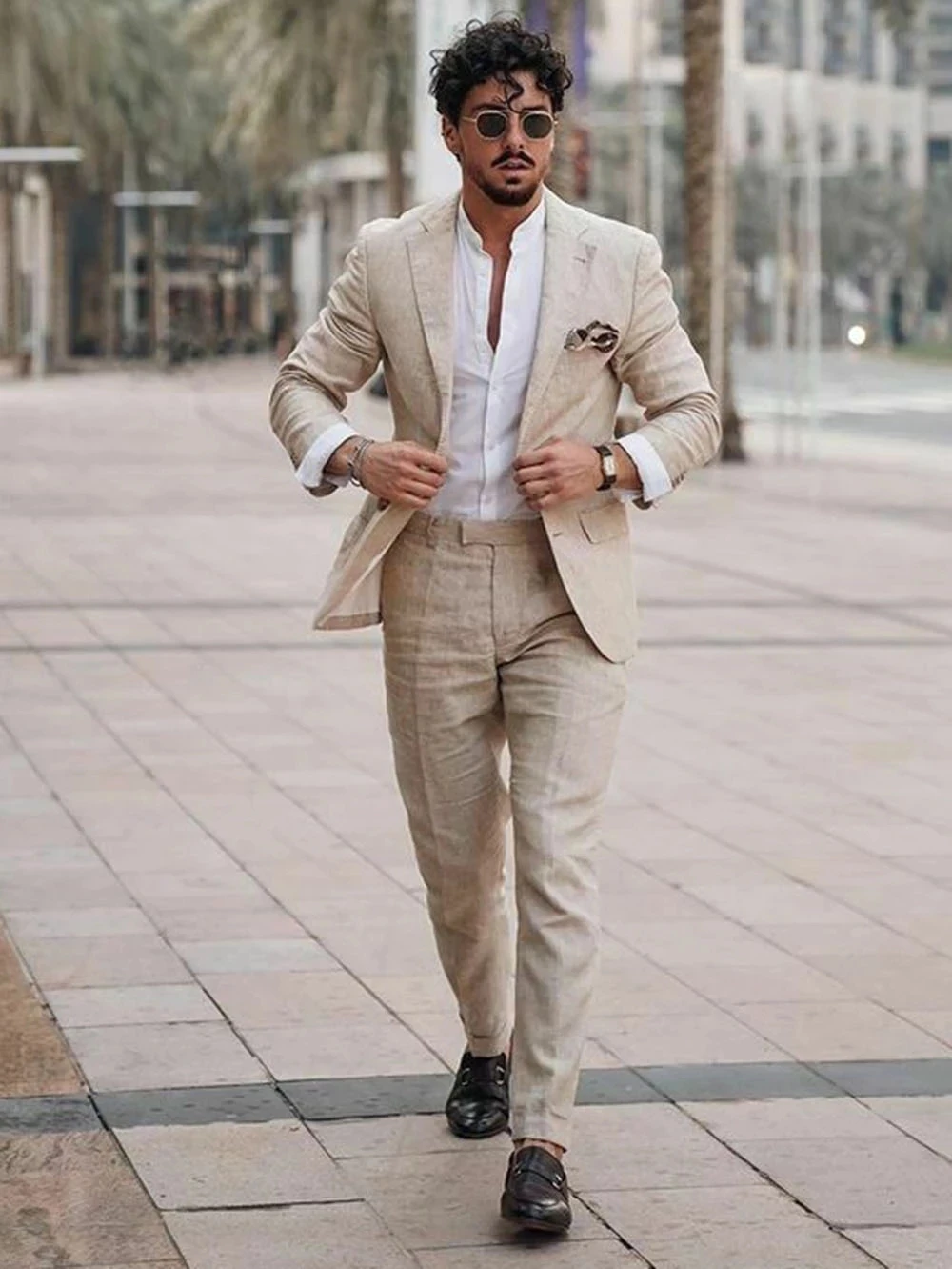 Summer Beach Business Linen Me - مراجعة Men Formal Wear Pants وسعره