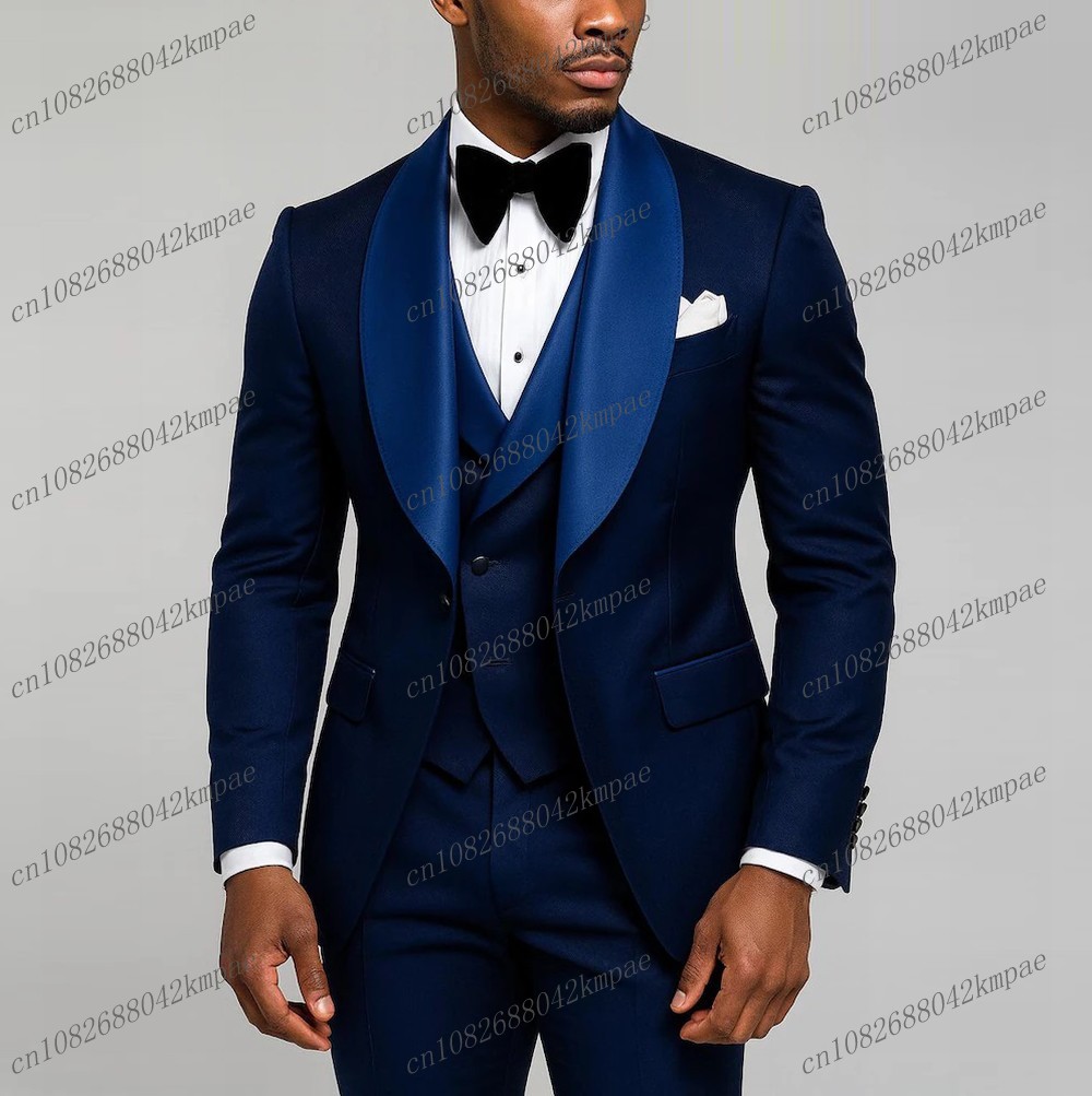 New Navy Blue Formal Men Suit  - مراجعة Men Formal Wear Wedding وسعره