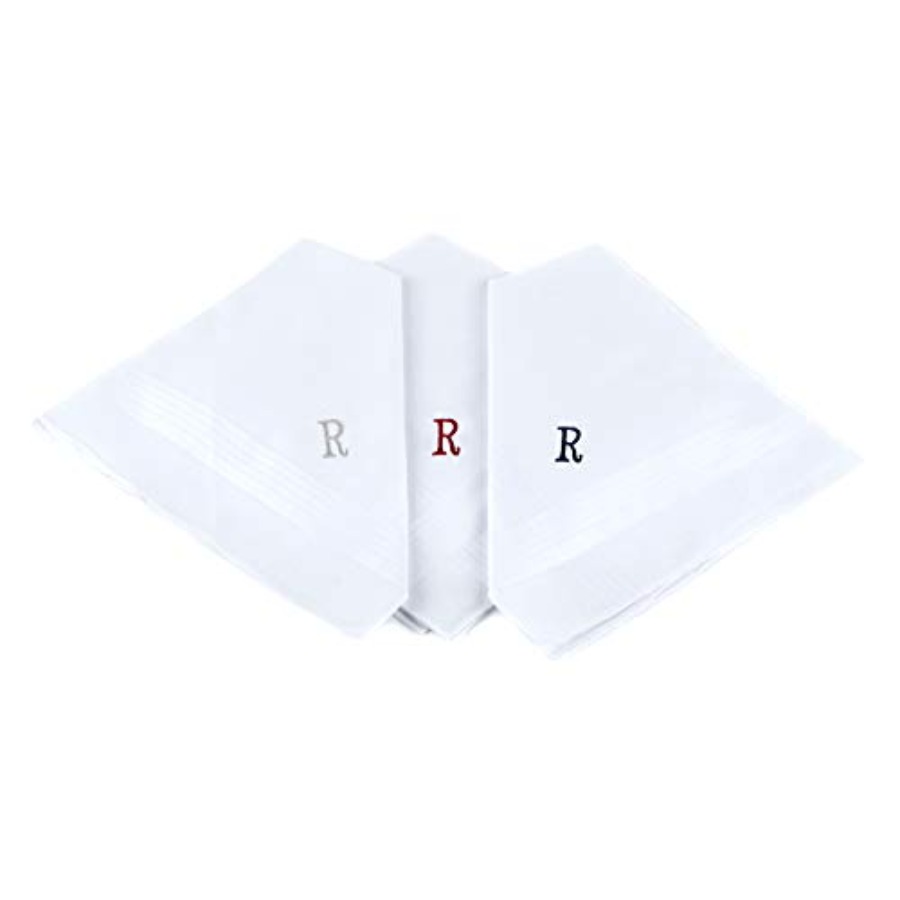 Initial Handkerchief for Men,  - مراجعة Monogrammed Handkerchief وسعره