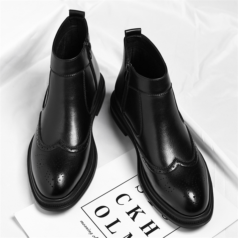 Autumn  Winter Thick Soled Men - مراجعة Men Formal Wear With Boots وسعره