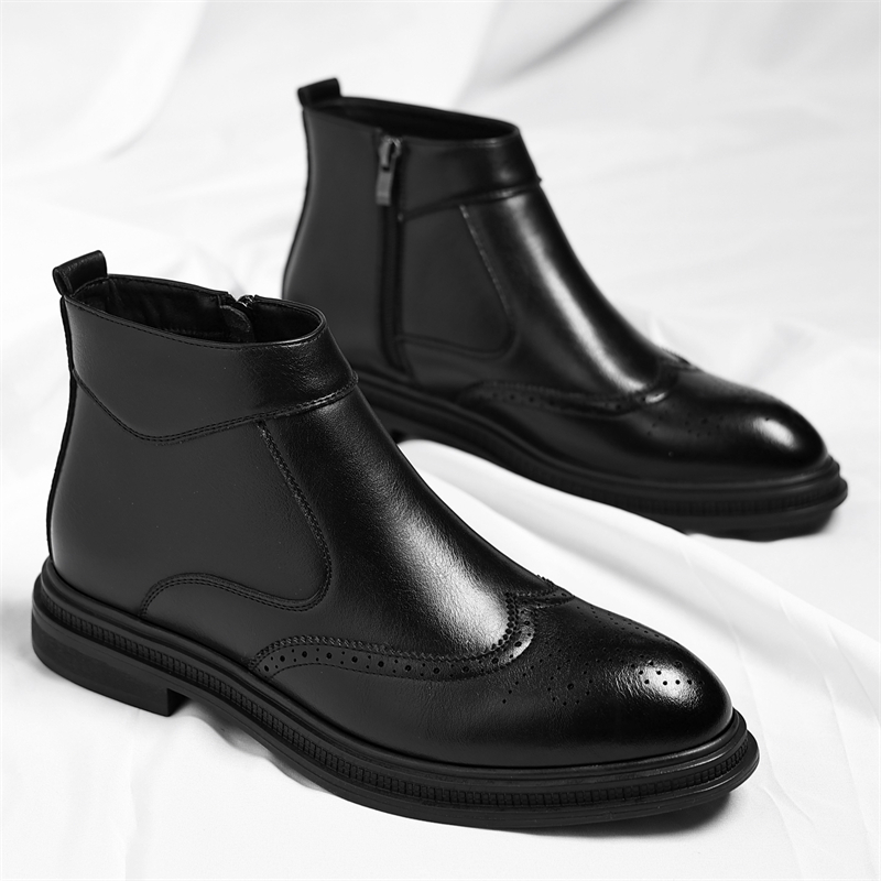 Autumn  Winter Thick Soled Men - مراجعة Men Formal Wear With Boots وسعره