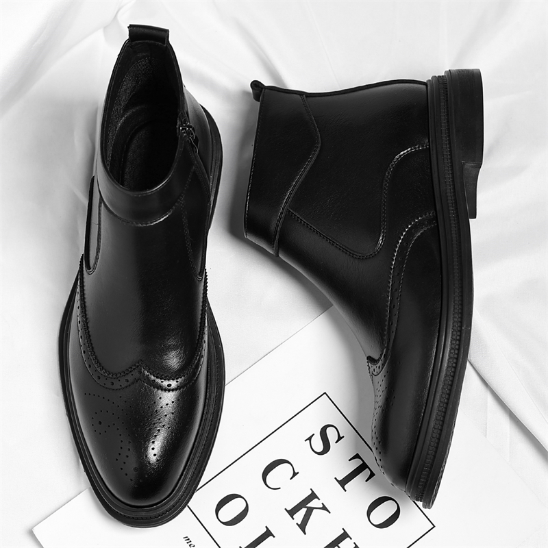 Autumn  Winter Thick Soled Men - مراجعة Men Formal Wear With Boots وسعره