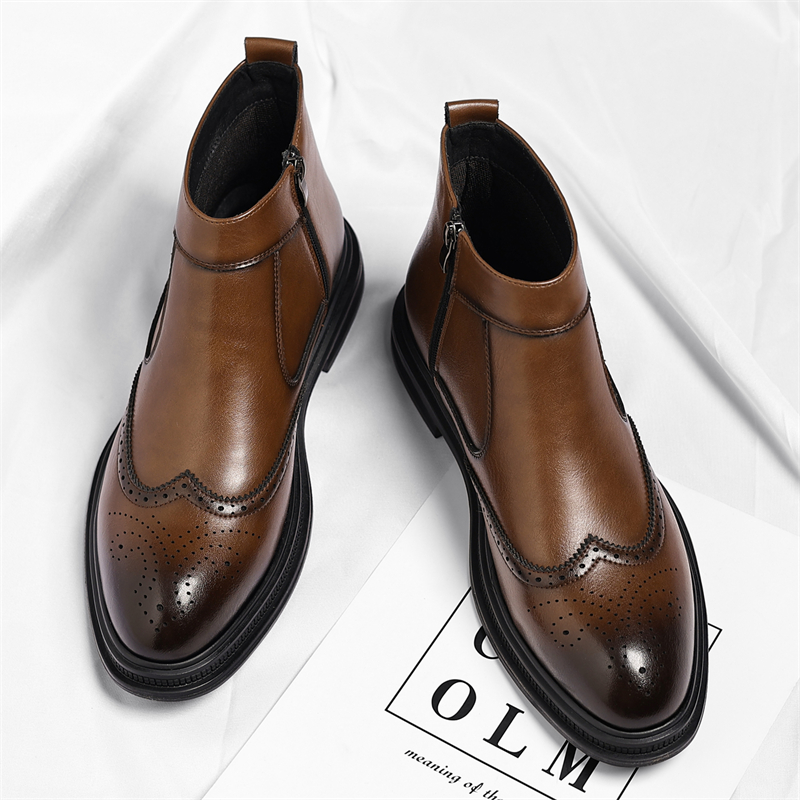 Autumn  Winter Thick Soled Men - مراجعة Men Formal Wear With Boots وسعره