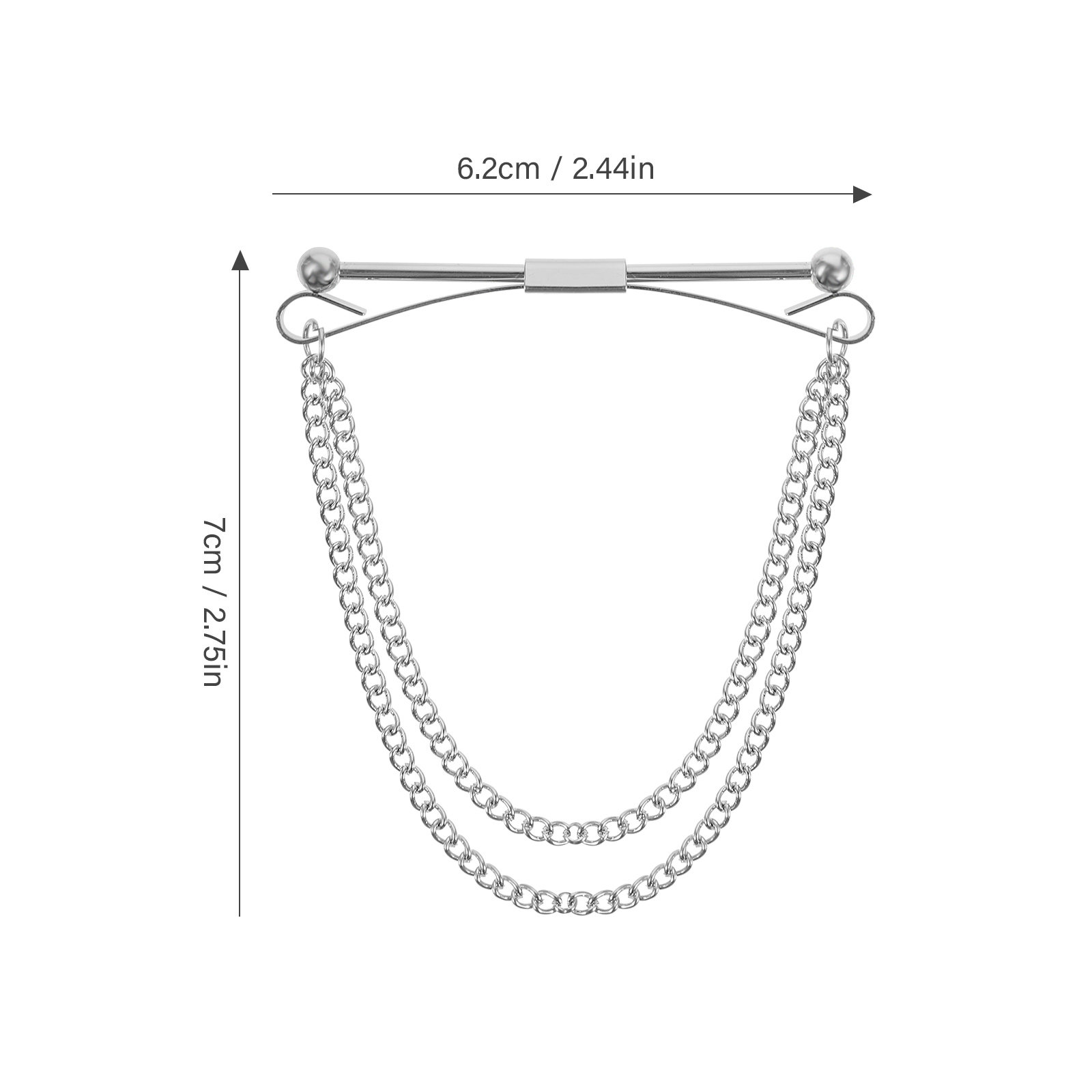 Metal Collar Pin Chain Mens Su - مراجعة Collar Stay Metal وسعره