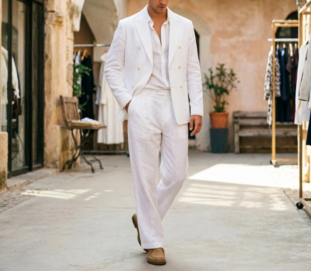 Sage Green Linen Men Suits Rel - مراجعة Men'S Relaxed Formal Wear وسعره
