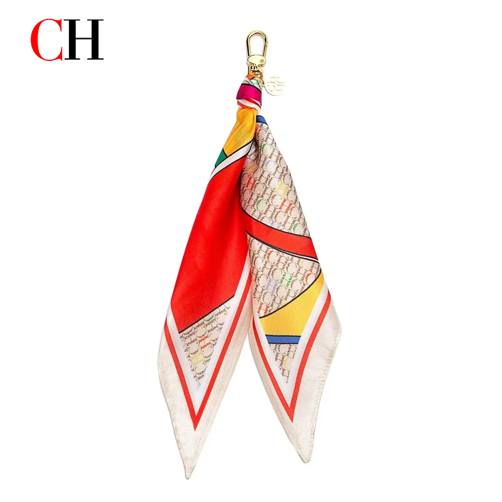CH Scarf Keychain Bag Charm Mo - مراجعة Monogrammed Handkerchief وسعره