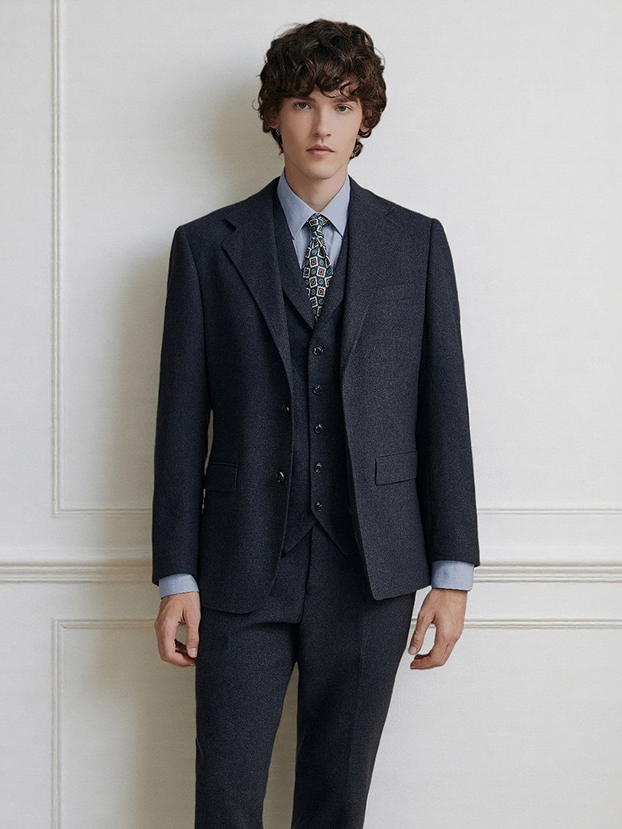 Premium Grey 55% Wool Men's Su - مراجعة Men'S Formal Wear Attire وسعره