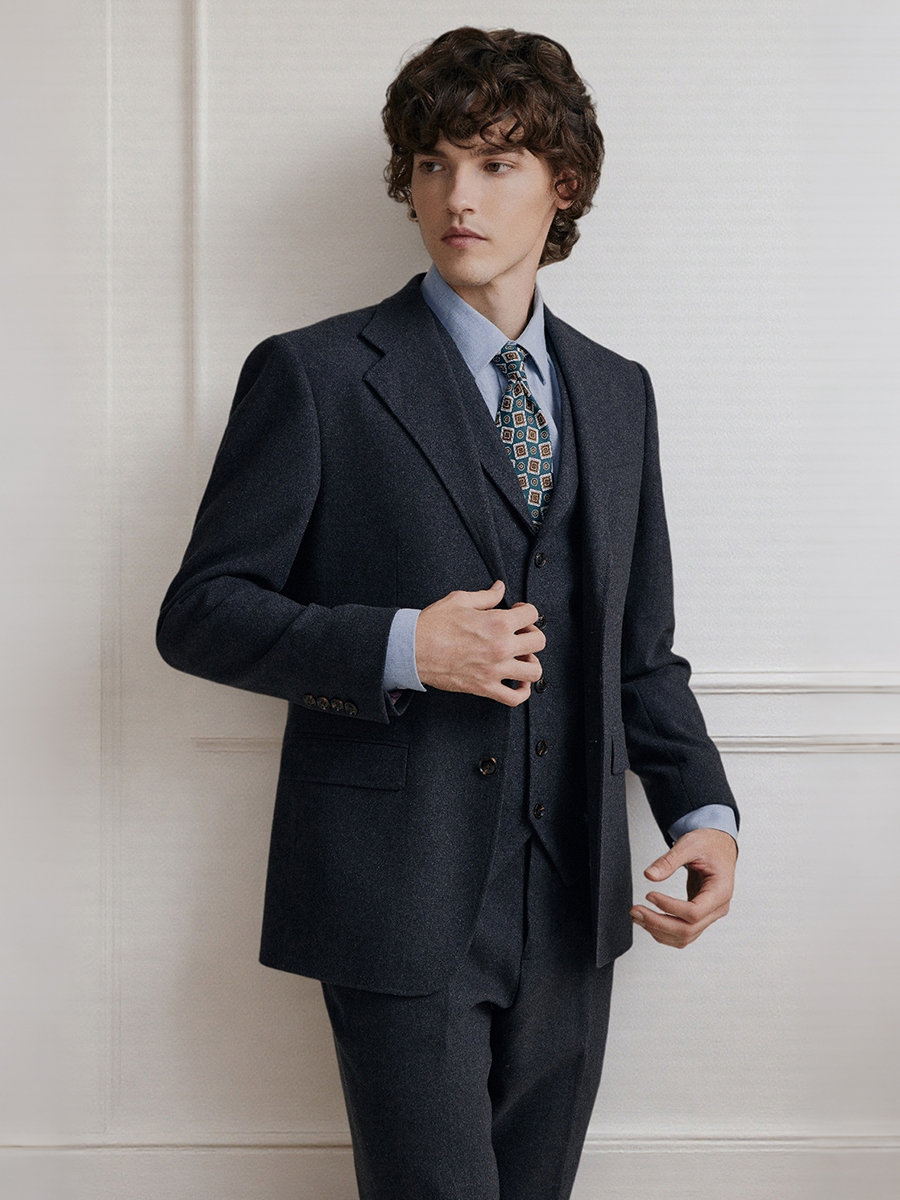Premium Grey 55% Wool Men's Su - مراجعة Men'S Formal Wear Attire وسعره