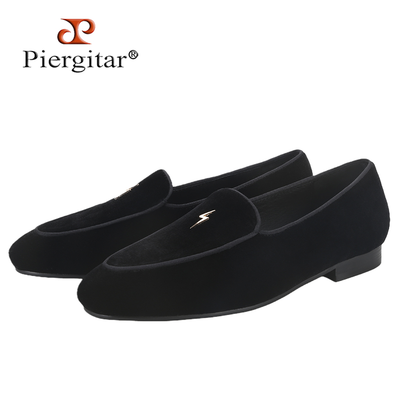 Piergitar Black Color Velvet M - مراجعة Men'S Formal Wear Slippers وسعره