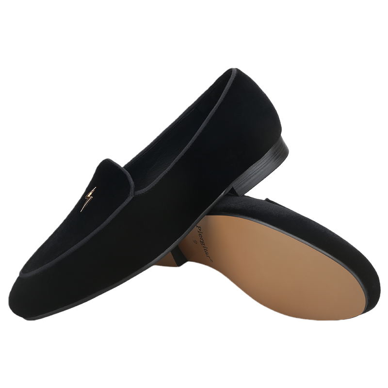 Piergitar Black Color Velvet M - مراجعة Men'S Formal Wear Slippers وسعره