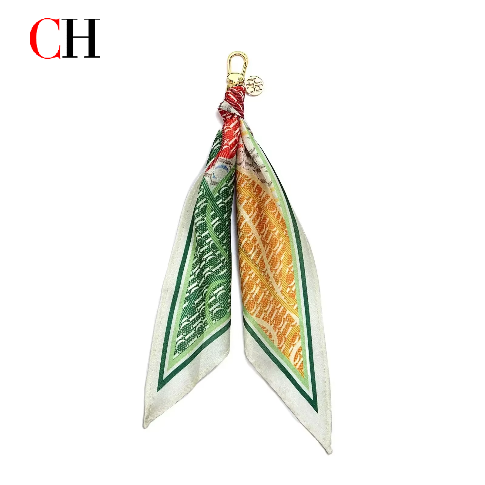 CH Scarf Keychain Bag Charm Mo - مراجعة Monogrammed Handkerchief وسعره