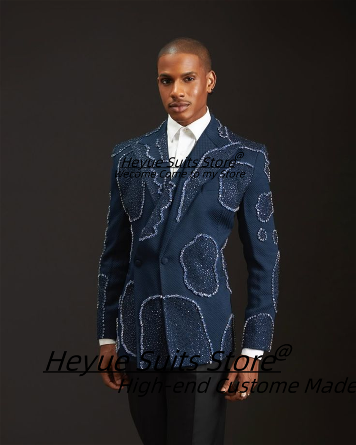 Gorgeous Crystal Embroidery Gr - مراجعة Men Formal Wear Wedding وسعره