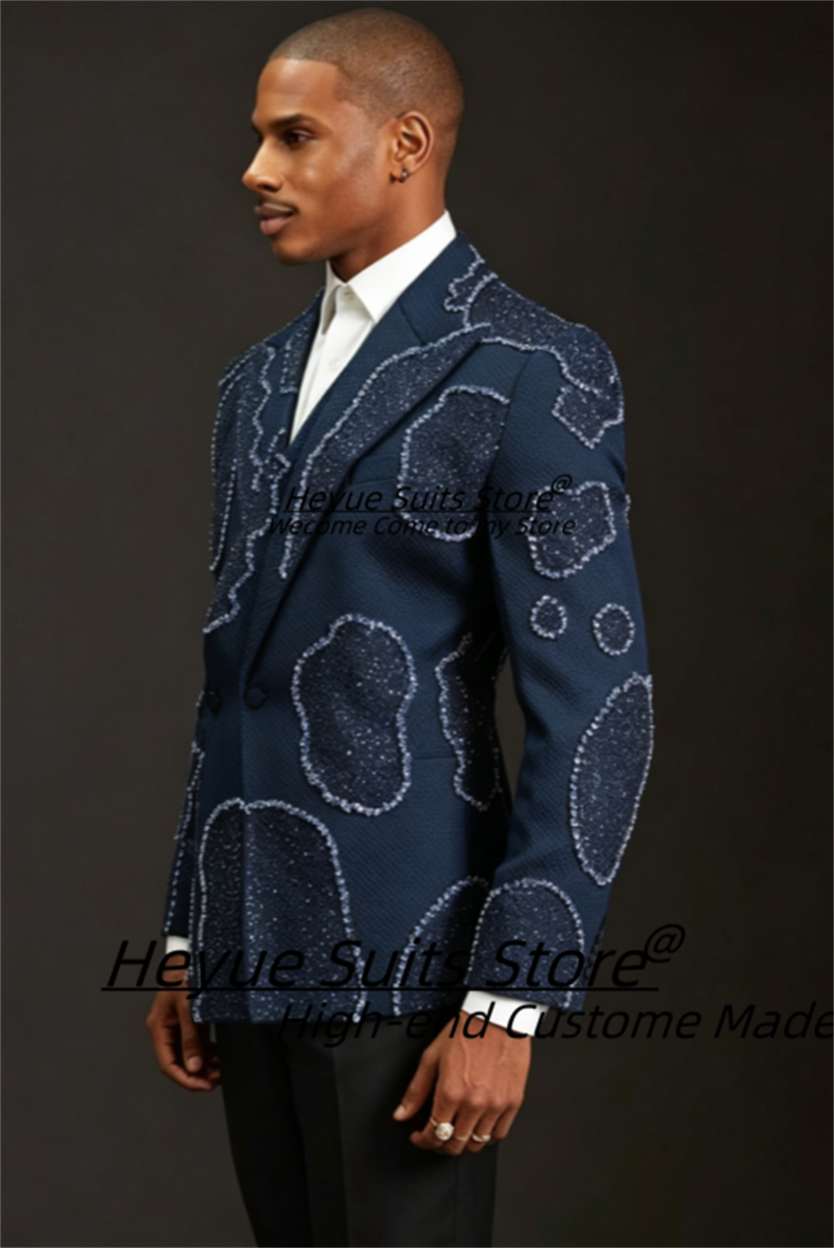 Gorgeous Crystal Embroidery Gr - مراجعة Men Formal Wear Wedding وسعره