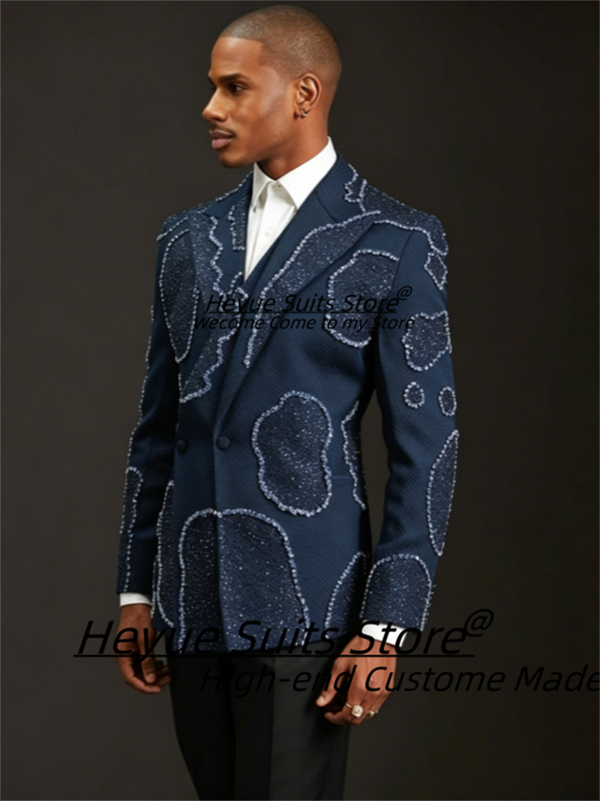 Gorgeous Crystal Embroidery Gr - مراجعة Men Formal Wear Wedding وسعره