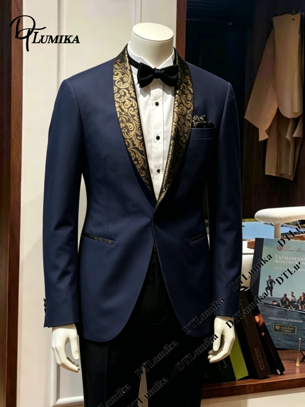 DTLumika Prom Tuxedo with Gold - مراجعة Men'S Formal Wear Attire وسعره