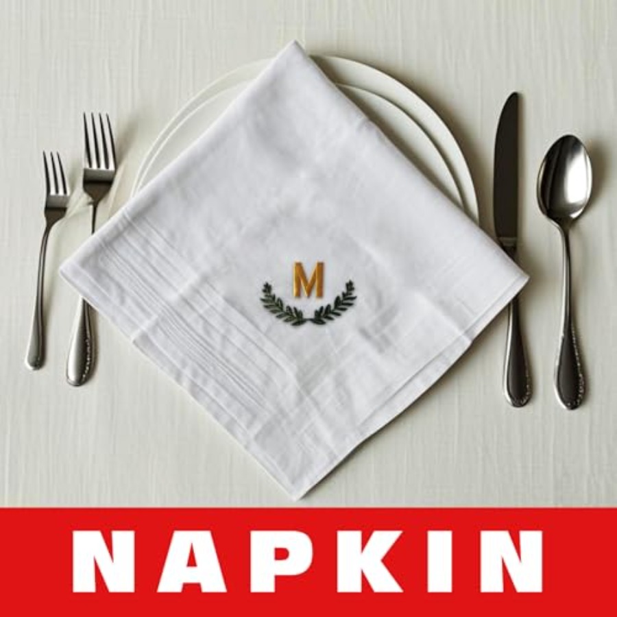 3 Pcs Men's Handkerchiefs, Whi - مراجعة Monogrammed Handkerchief وسعره
