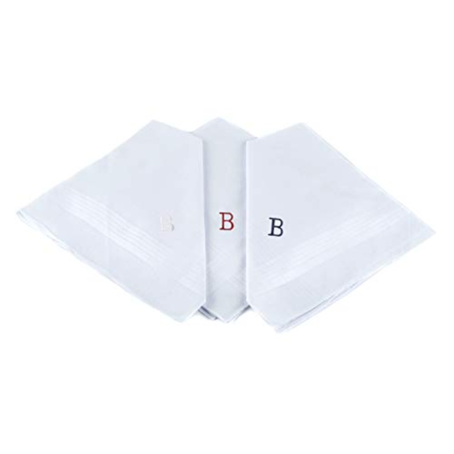 Initial Handkerchief for Men,  - مراجعة Monogrammed Handkerchief وسعره