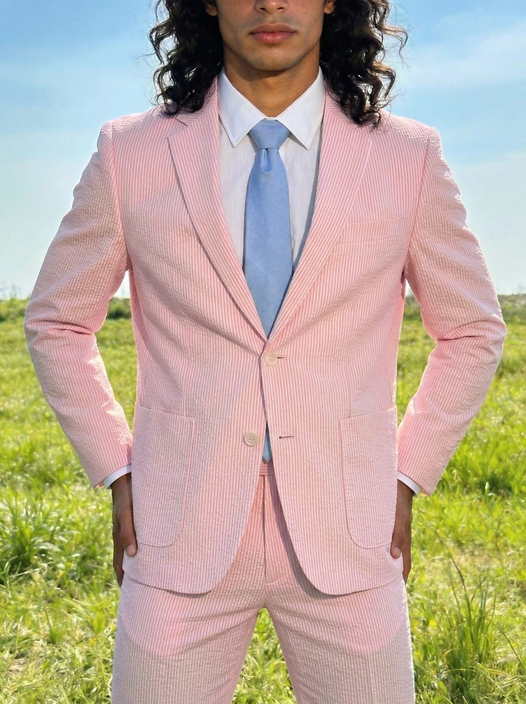 Classic Summer Striped Seersuc - مراجعة Men Formal Wear For Summer وسعره