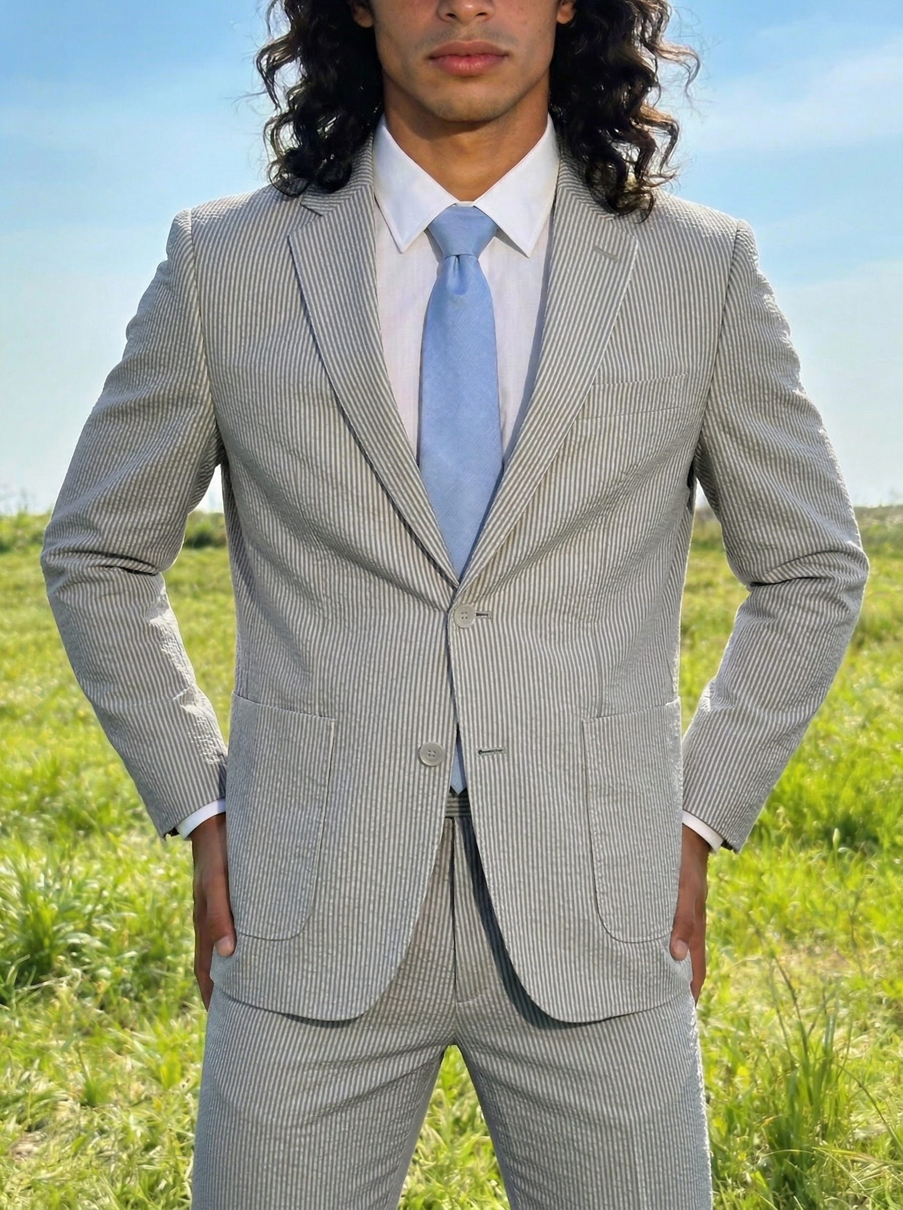 Classic Summer Striped Seersuc - مراجعة Men Formal Wear For Summer وسعره