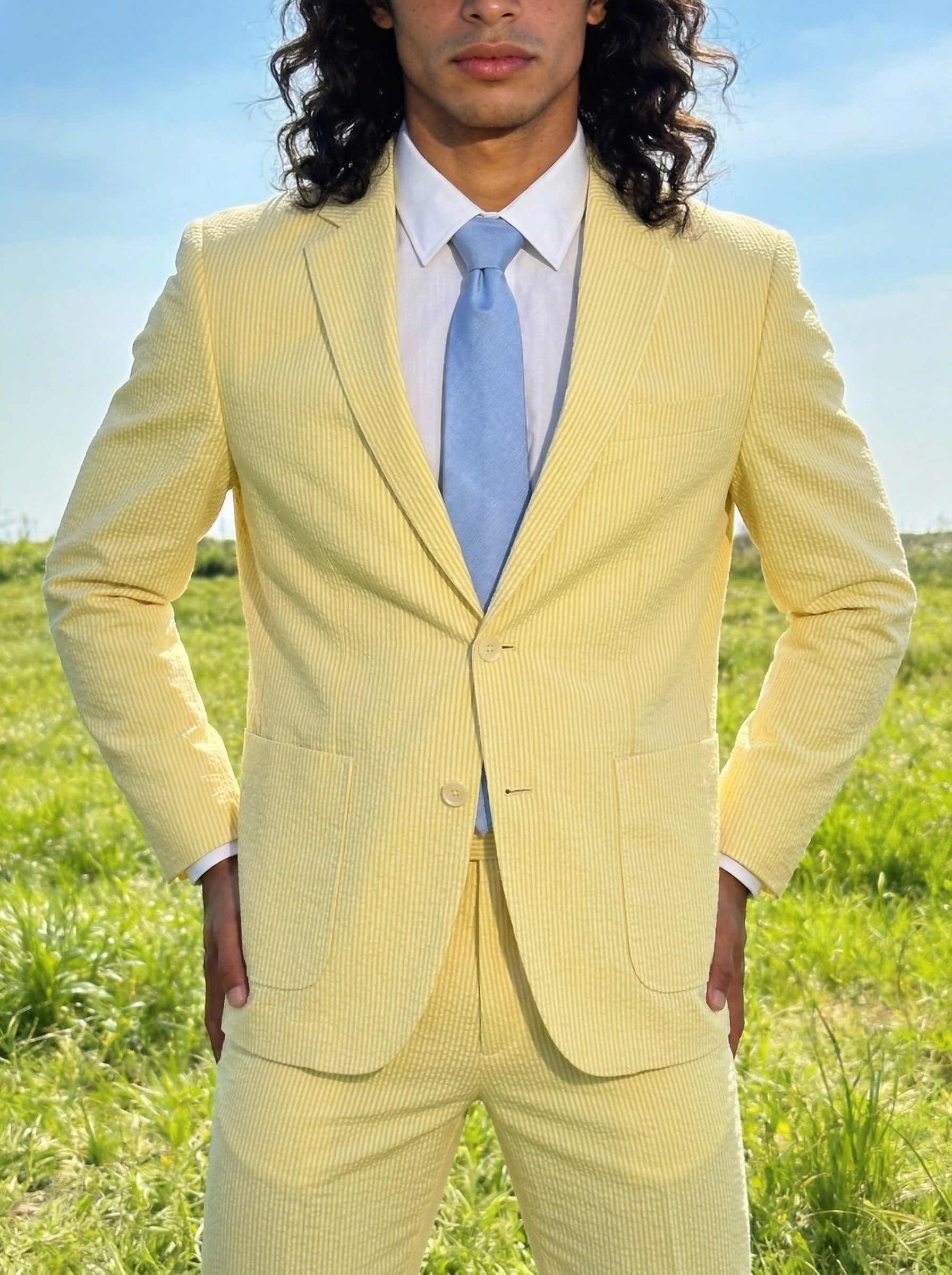 Classic Summer Striped Seersuc - مراجعة Men Formal Wear For Summer وسعره