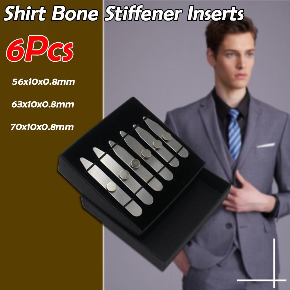6Pcs New Stainless Steel Colla - مراجعة Collar Stay Metal وسعره