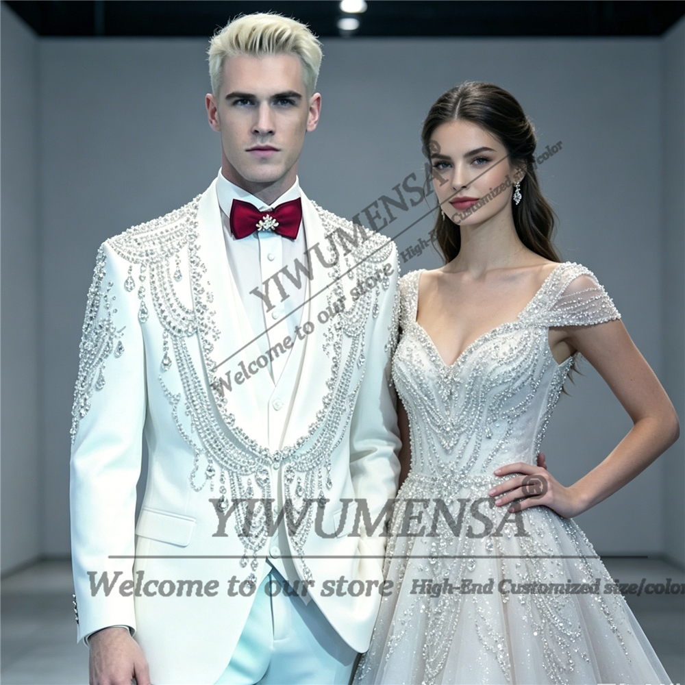 Male Fashion Beading Crystals  - مراجعة Men'S Formal Wear Attire وسعره