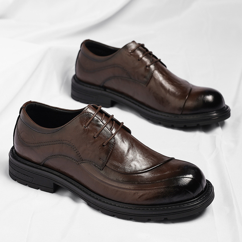 Brown Burnished Genuine Leathe - مراجعة Men'S Formal Wear For Office وسعره