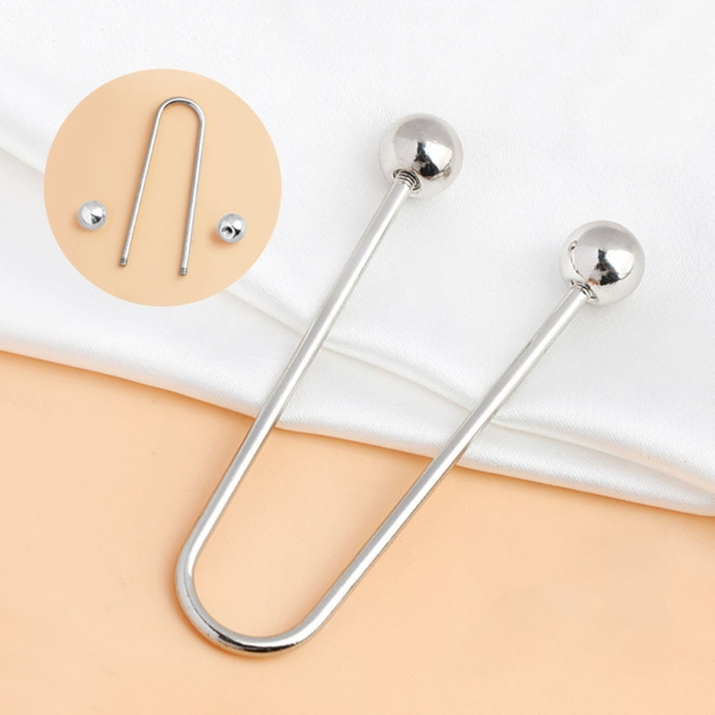 2Pcs Elegant Metal Double Head - مراجعة Collar Stay Metal وسعره