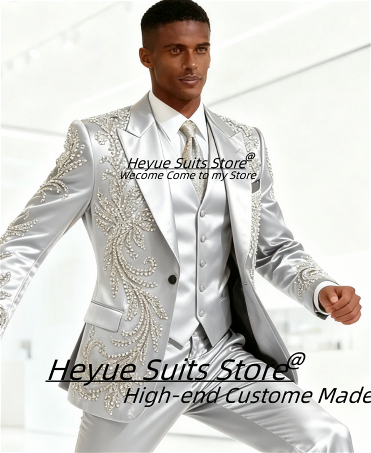 High End Customized Men Suit L - مراجعة Men Formal Wear Wedding وسعره