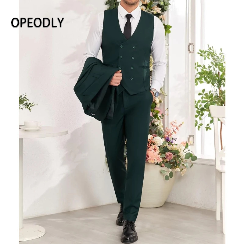 OPEODLY Men 3 Piece Suit Slim  - مراجعة Men'S Formal Dinner Wear وسعره