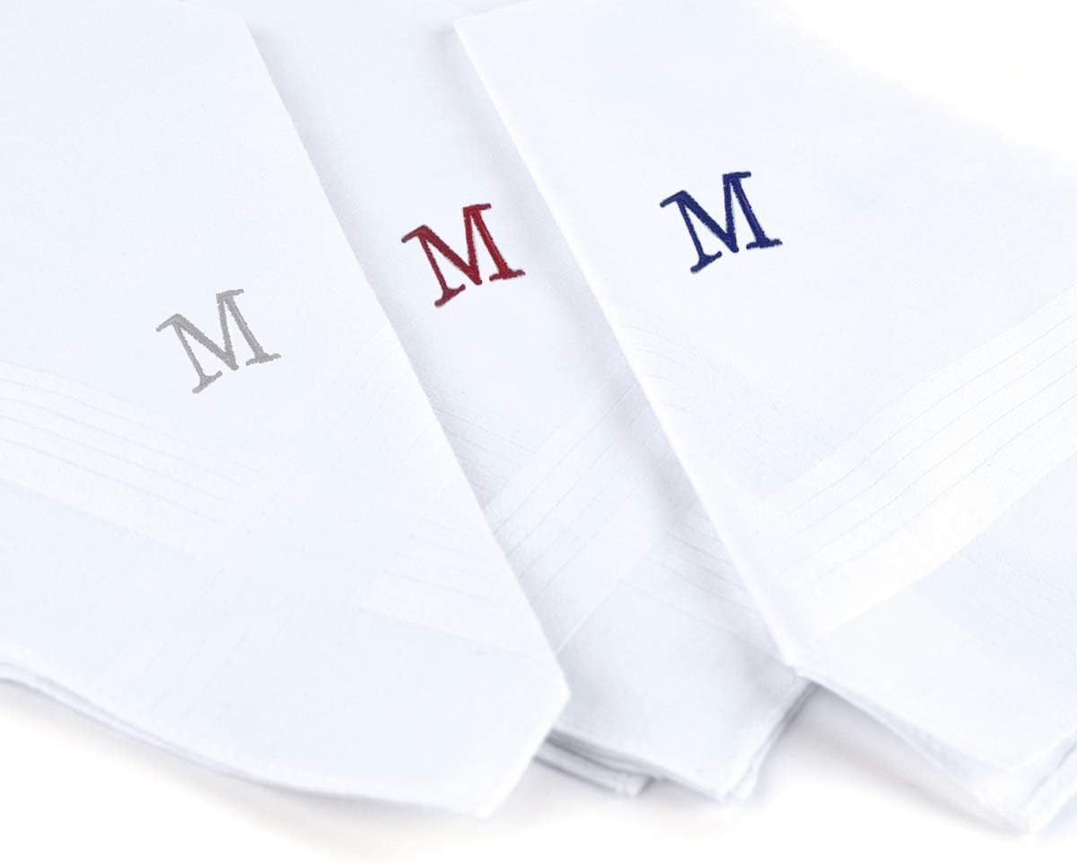 Initial Handkerchief for Men,  - مراجعة Monogrammed Handkerchief وسعره