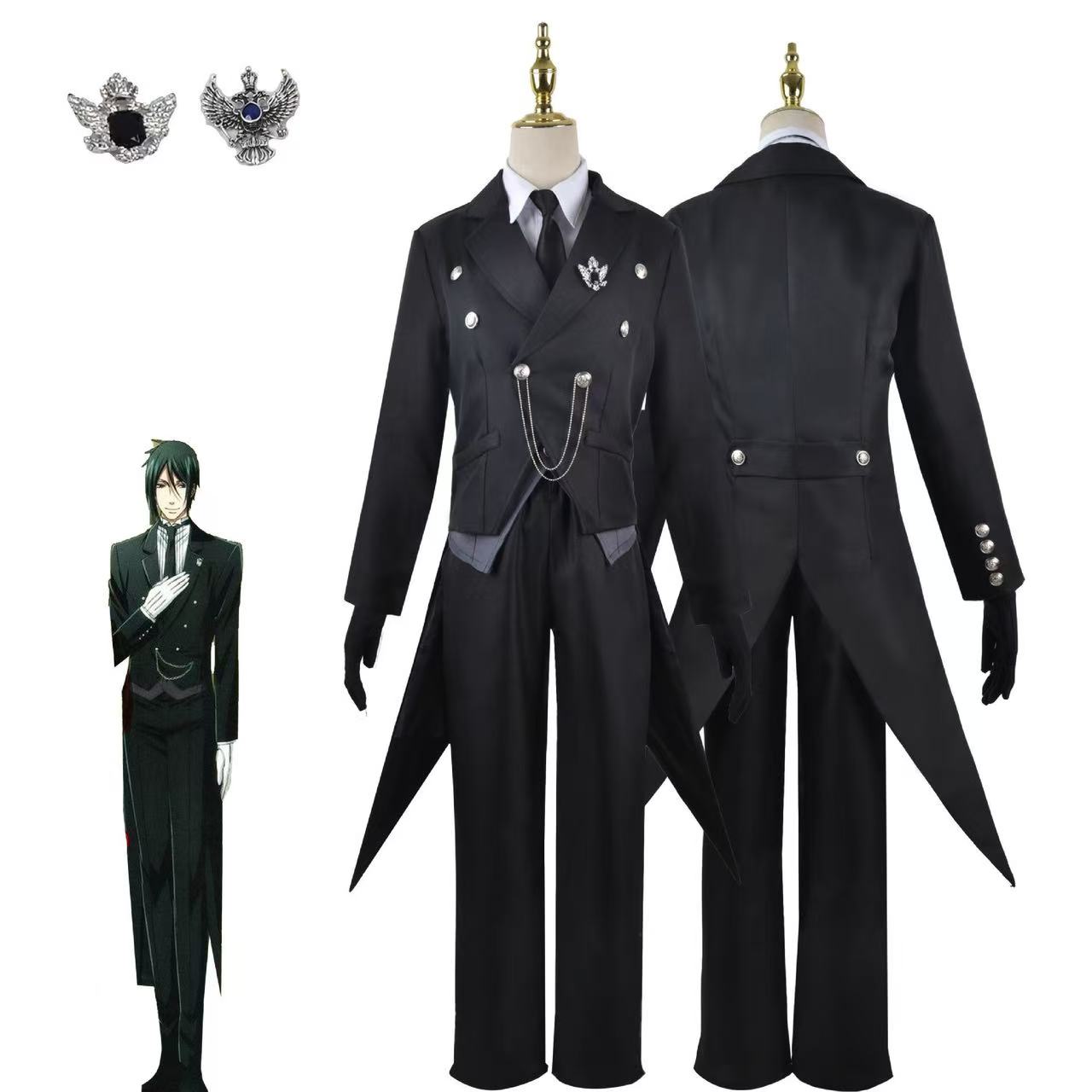 Cosplay costume Sebastian's fu - مراجعة Japan Formal Wear Men وسعره