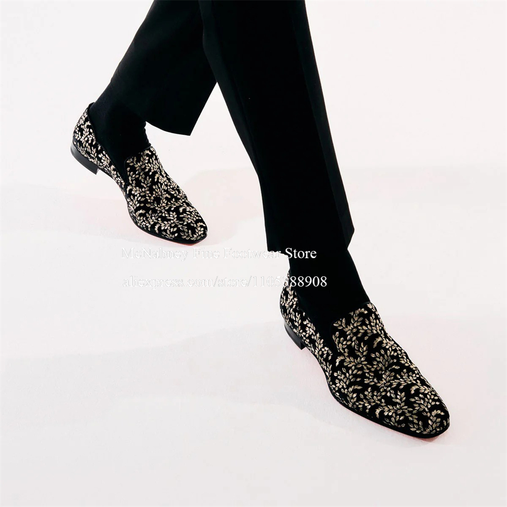 Black Silk Velvet Slip On Loaf - مراجعة Men Formal Wear Wedding وسعره
