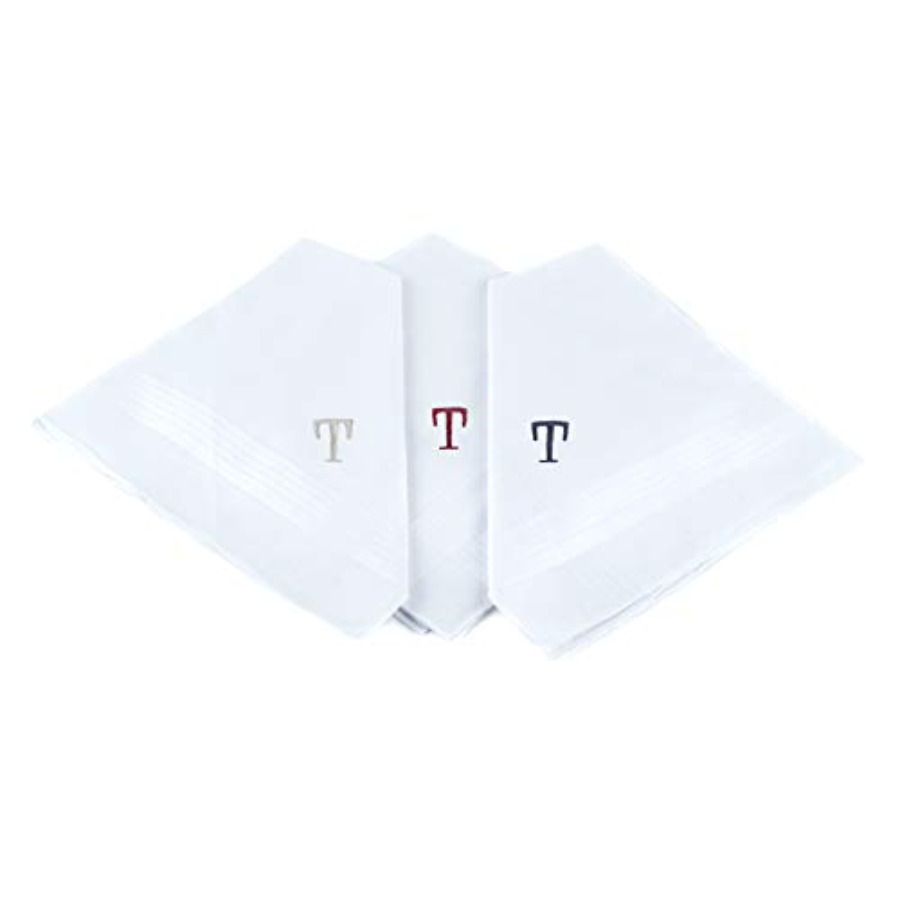 Initial Handkerchief for Men,  - مراجعة Monogrammed Handkerchief وسعره
