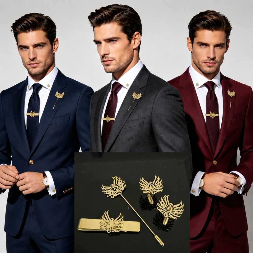 Custom Cufflink Tie Set Bar Pe - مراجعة Men Formal Wear Wedding وسعره