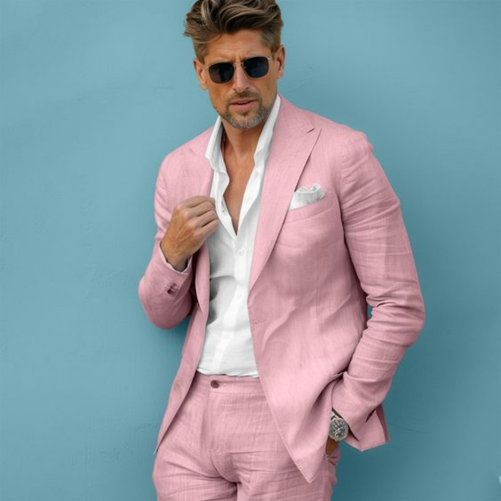 Linen Wedding Men Suits Slim F - مراجعة Men Formal Wear For Summer وسعره