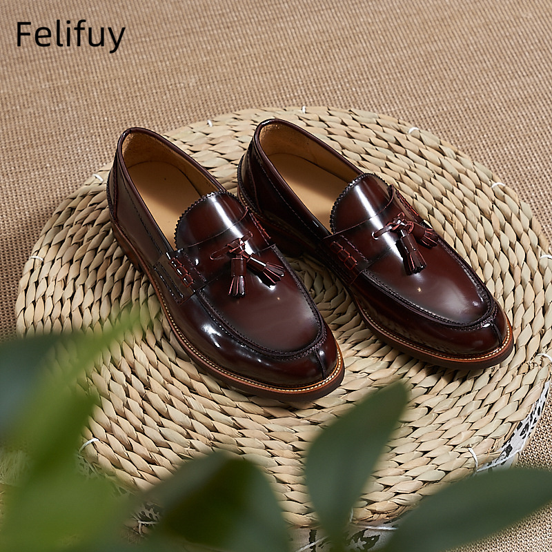 New Brown Men Flat Loafers Cow - مراجعة Men Formal Wear Wedding وسعره