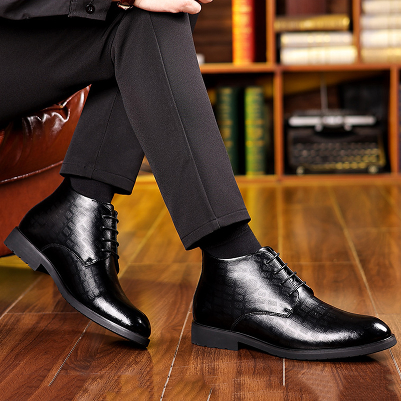 Men's British Style 2025 Winte - مراجعة Men Formal Wear With Boots وسعره