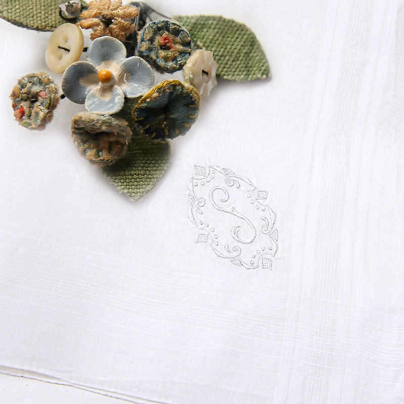 Set of 2pcs Luxurious, Elegant - مراجعة Monogrammed Handkerchief وسعره