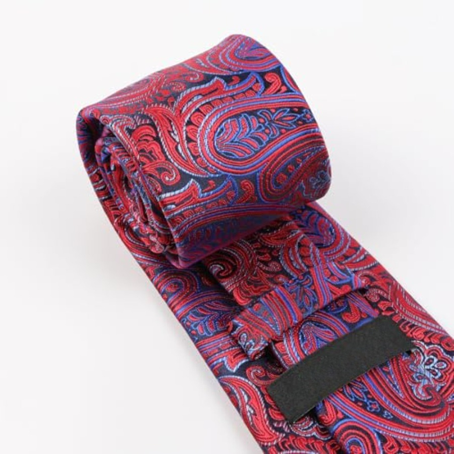 Mens Gradient Paisley Necktie  - مراجعة Pocket Square Set وسعره
