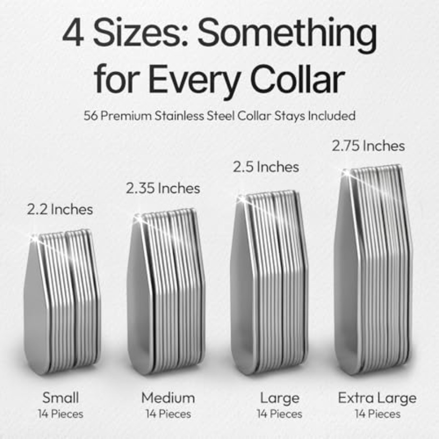 Collar Stays - 56-Piece Set in - مراجعة Collar Stay Metal وسعره