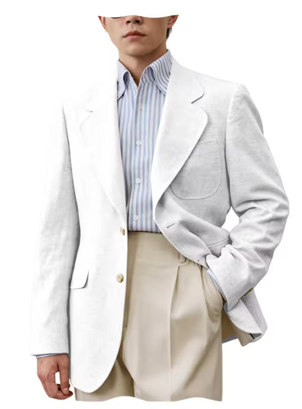 Only Linen Men's Blazer 1PCS B - مراجعة Men Formal Wear For Summer وسعره