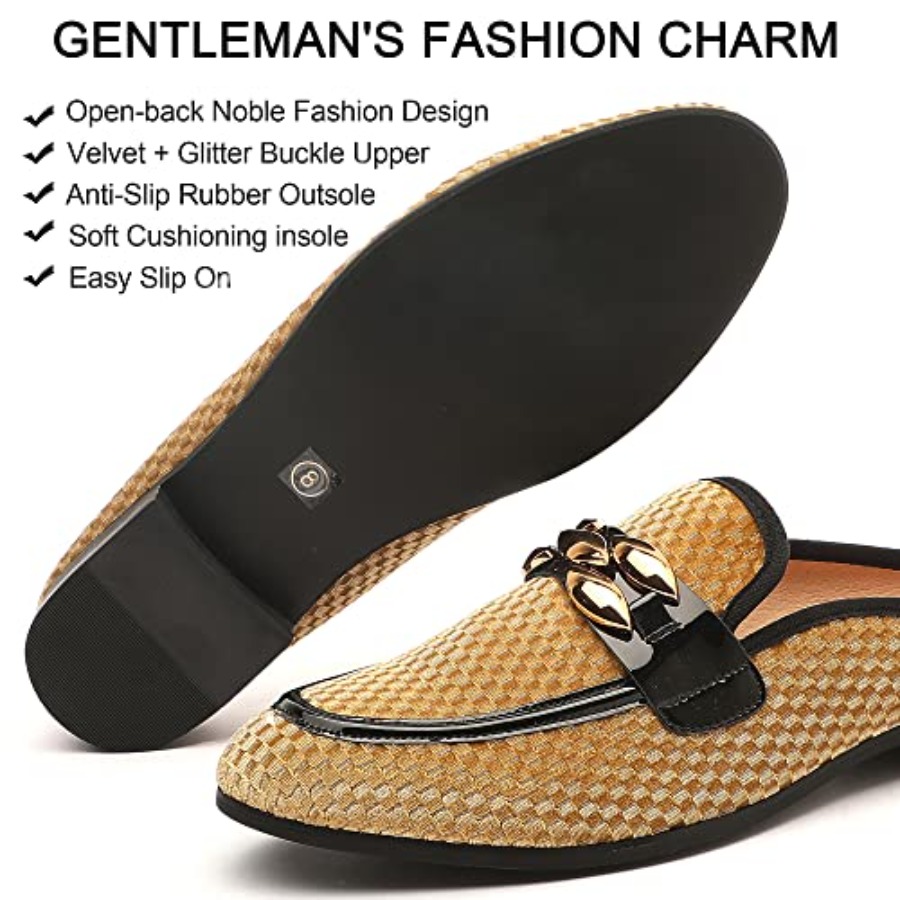Men's Slip-on Mule Sandals Loa - مراجعة Men'S Formal Wear Slippers وسعره