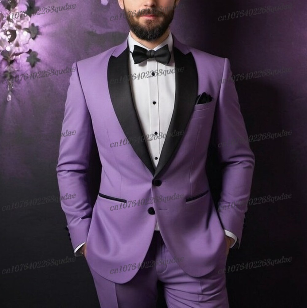 Black Collar Light Purple Form - مراجعة Men Formal Wear Purple وسعره